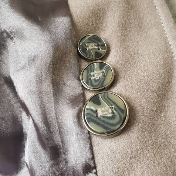 Kenneth Cole Beige Wool-blend Button down Coat Jacket Medium - Picture 10 of 12